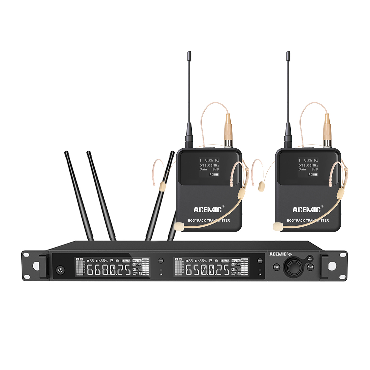 D4-BPH Digital Wireless Headset Microphone System for Stage