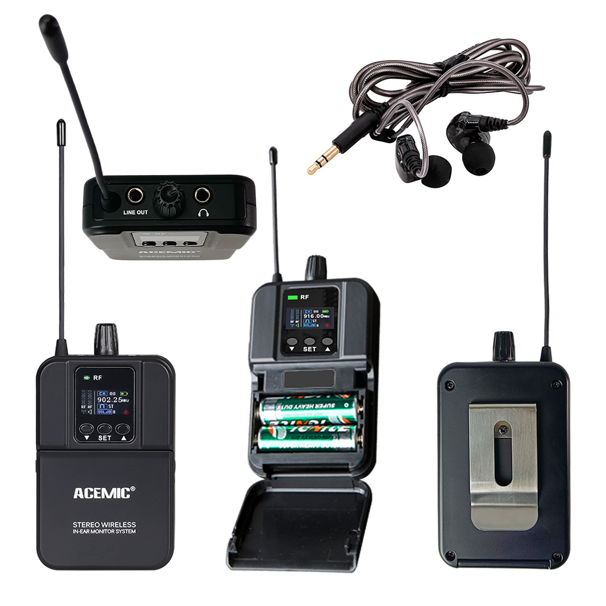 S2 Stereo Wireless In-Ear Monitor System Dual Channel