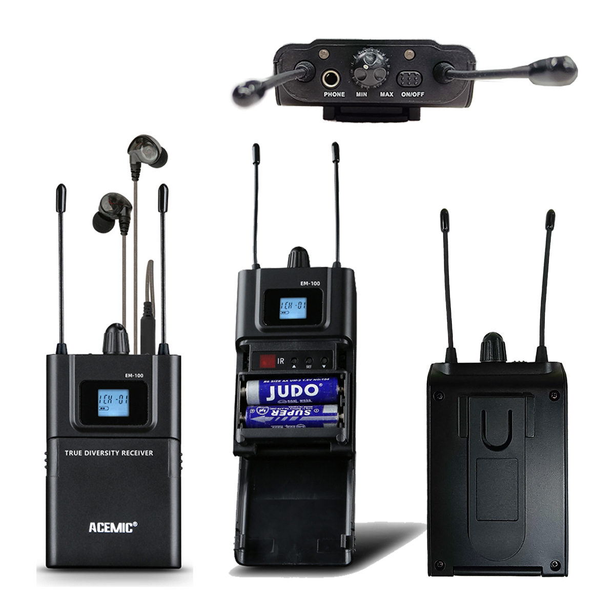 EM-100 Mono Wireless In-Ear Monitor System True Diversity