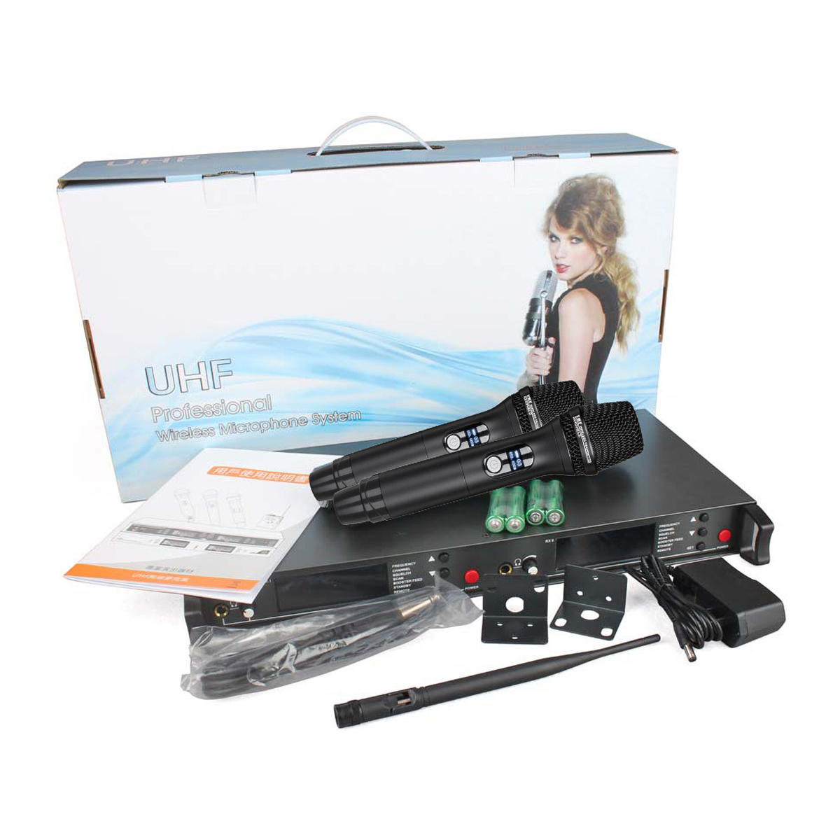 EU-870 Dual Wireless Microphone System for Public Speaking