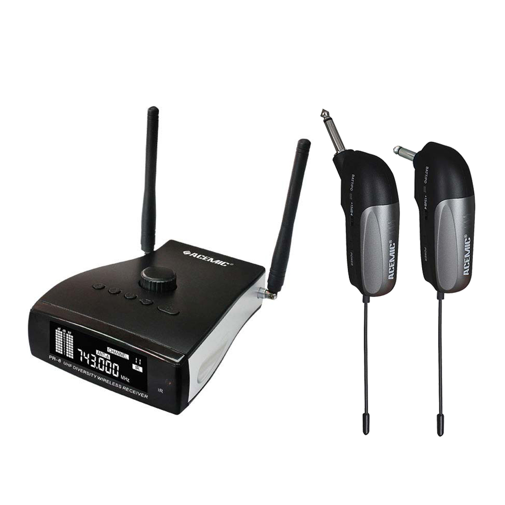 PR-8/GT-2 Wireless Guitar System 90-Degree Angle