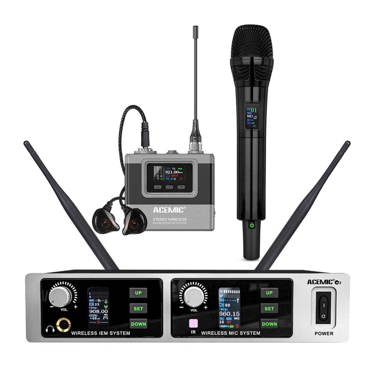 M2 All-in-One Wireless Microphone & In-Ear Monitor System